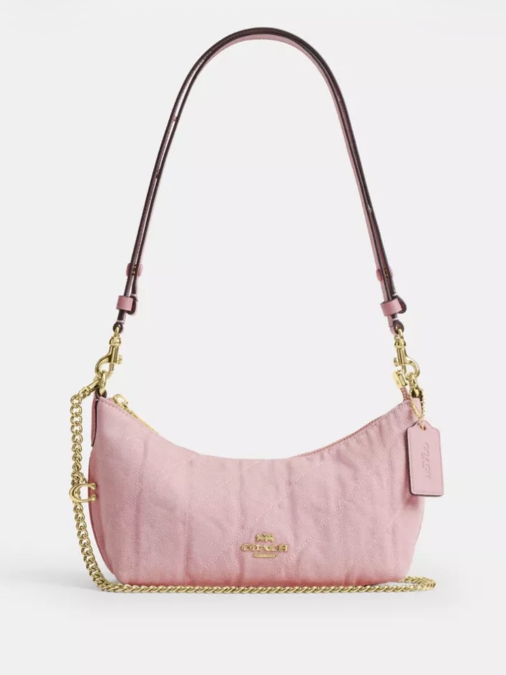 💖SPOTLIGHT💖Coach Pink Denim Caitlin Bag - Picture 1 of 7